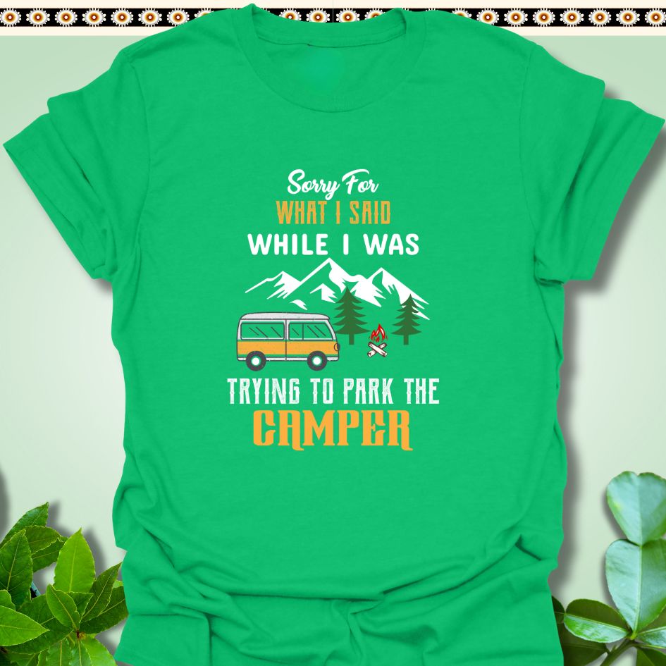 T-Shirt Irish Green / S Trying To Park The Camper T-Shirt  TrekForte Adventure Apparel