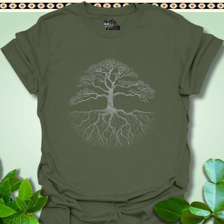 T-Shirt Military Green / S Ethereal Roots and Branches Funny T-Shirt | TrekForte Apparel