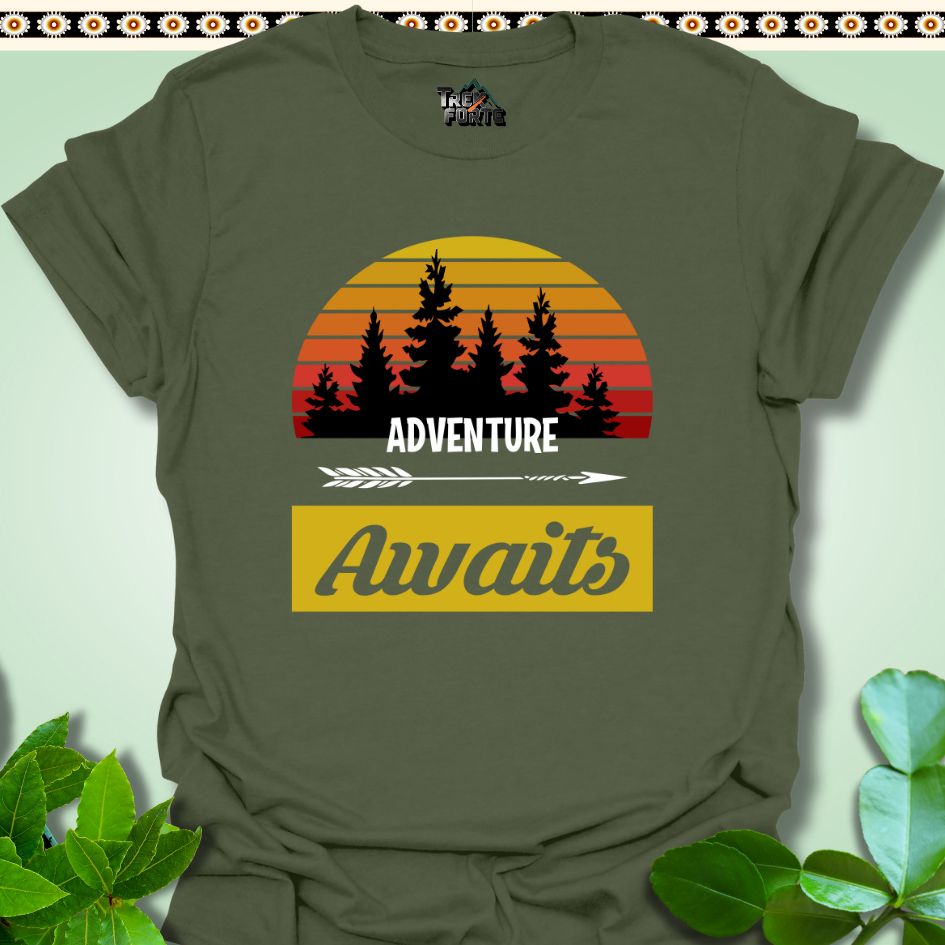 T-Shirt Military Green / S Journey Unfolds -Shirt  TrekForte Adventure Apparel