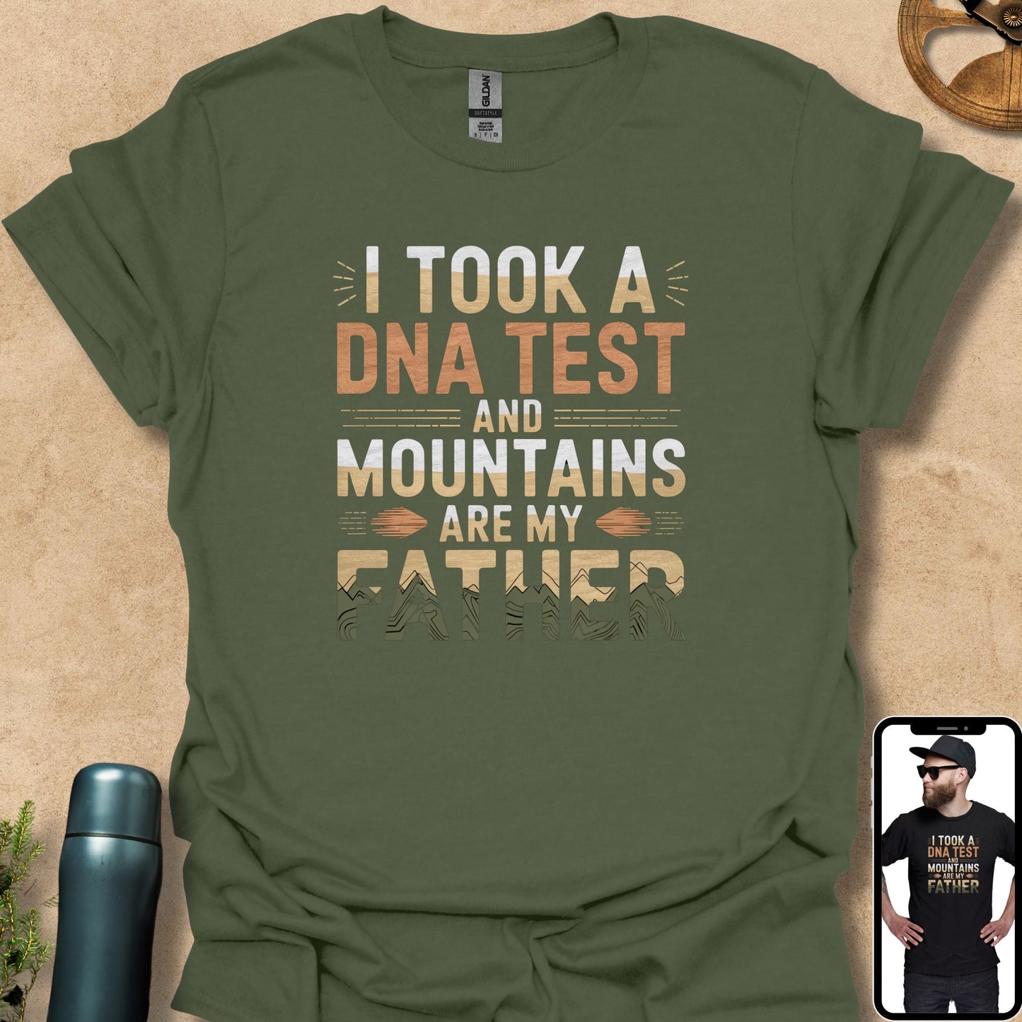 T-Shirt Military Green / S Mountains Are My Father