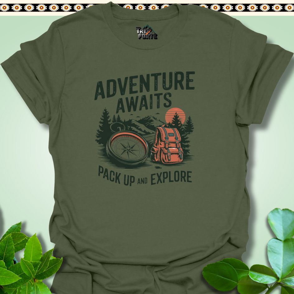 T-Shirt Military Green / S Pack Up and Explore Funny T-Shirt | TrekForte Apparel