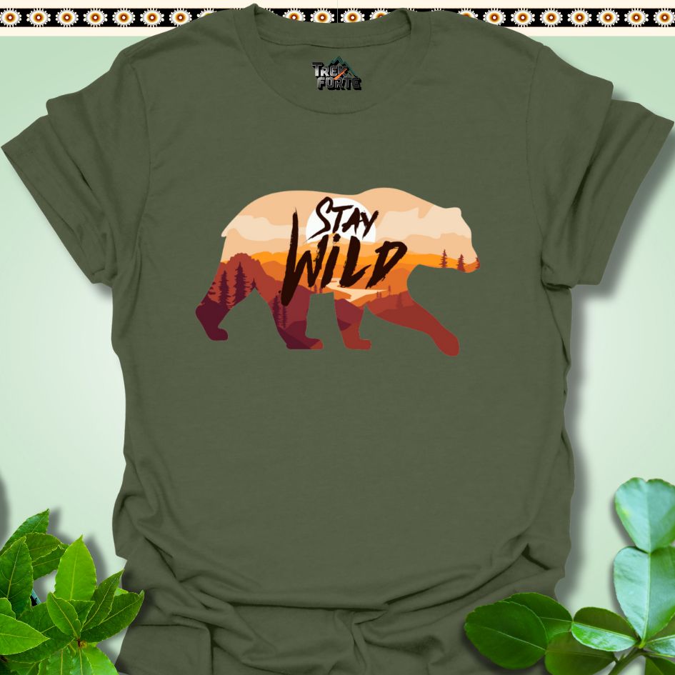 T-Shirt Military Green / S Stay Wild