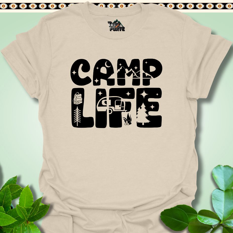 T-Shirt Natural / S Camping Life Funny T-Shirt | TrekForte Apparel