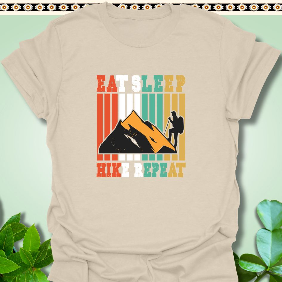 T-Shirt Natural / S Eat Sleep Hike Repeat T-Shirt  TrekForte Adventure Apparel