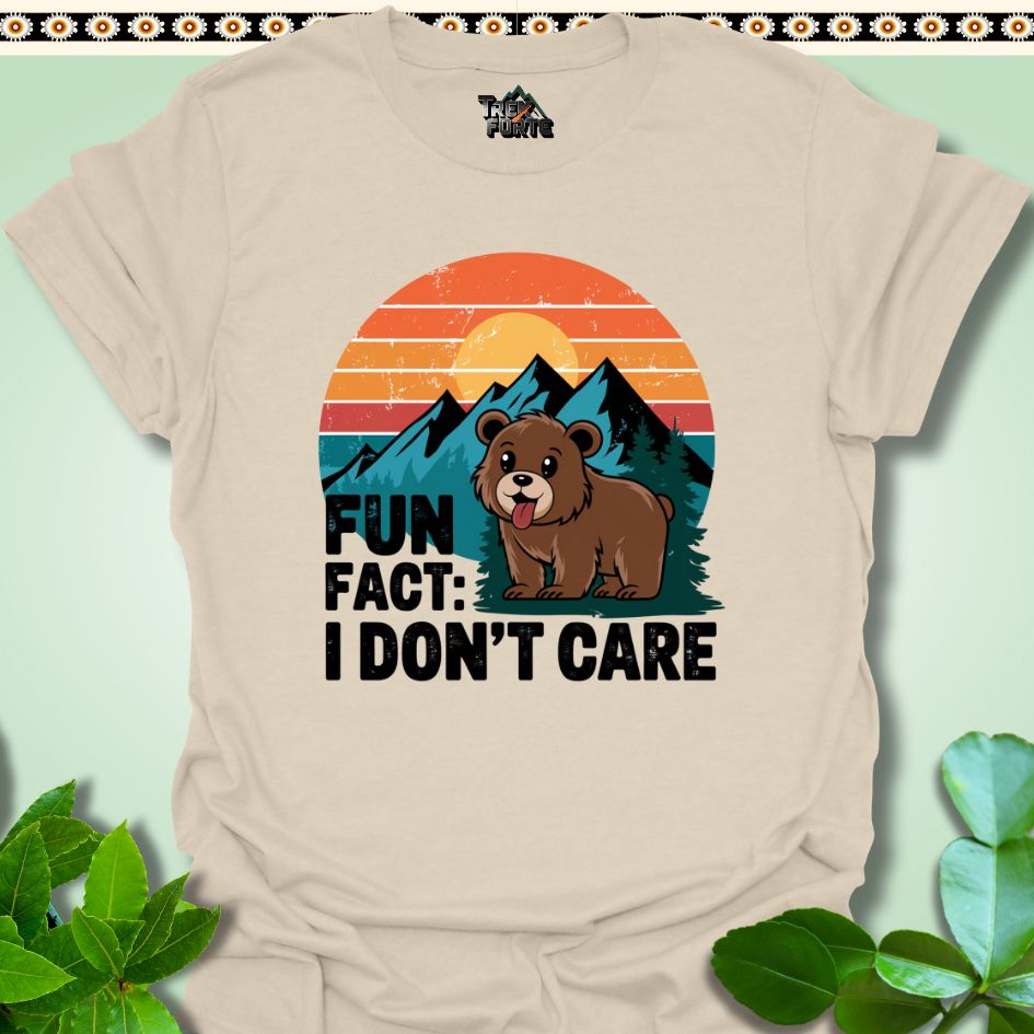 T-Shirt Natural / S Fun Fact I don't Care Funny T-Shirt | TrekForte Apparel