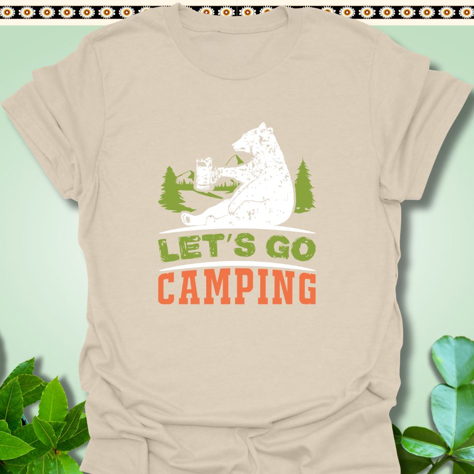 T-Shirt Natural / S Let's Go Camping T-Shirt  TrekForte Adventure Apparel