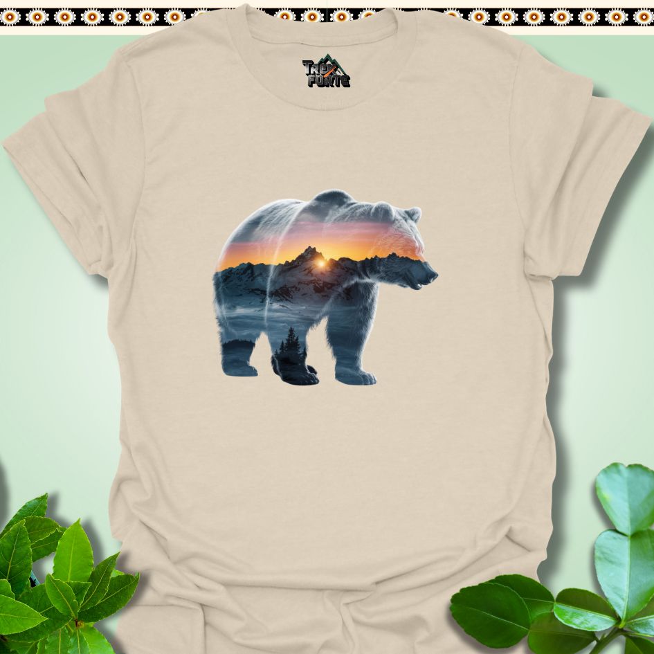 T-Shirt Natural / S Majestic Bear of the Mountains Funny T-Shirt | TrekForte Apparel