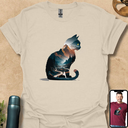 T-Shirt Natural / S Mountain Cat Harmony