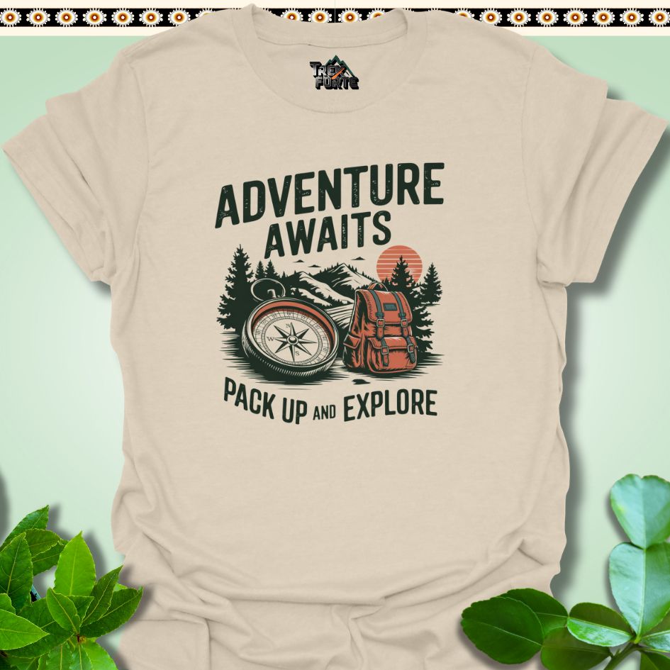 T-Shirt Natural / S Pack Up and Explore Funny T-Shirt | TrekForte Apparel