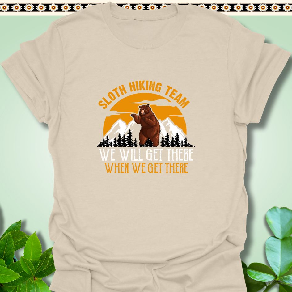 T-Shirt Natural / S Sloth Hiking Team T-Shirt  TrekForte Adventure Apparel