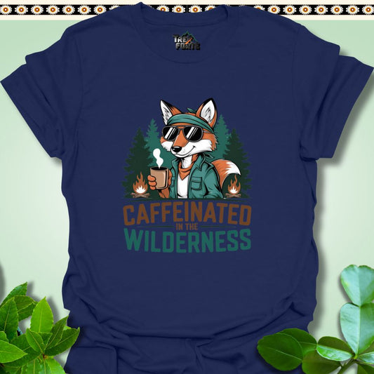 T-Shirt Navy / S Caffeinated In The Wilderness Funny T-Shirt | TrekForte Apparel