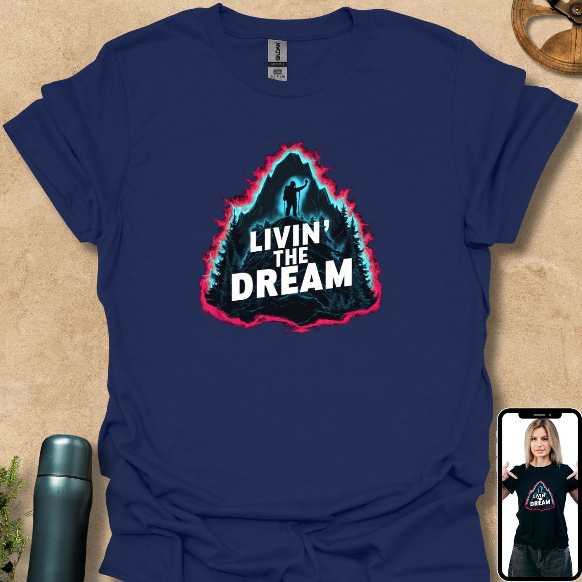 T-Shirt Navy / S Livin' The Dream Funny T-Shirt | TrekForte Apparel