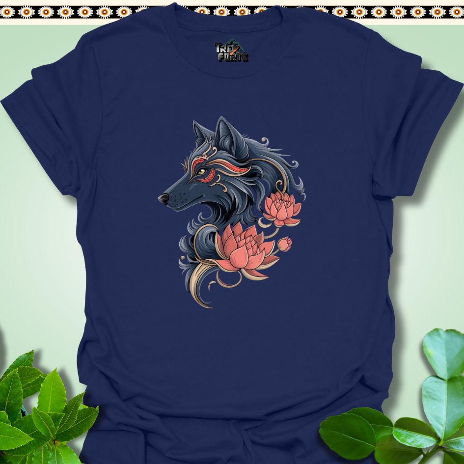 T-Shirt Navy / S Regal Blossom The Wolf's Gaze Funny T-Shirt | TrekForte Apparel