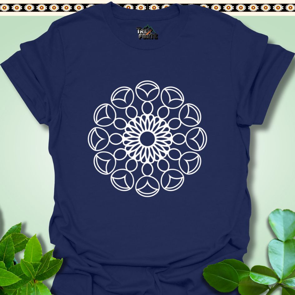 T-Shirt Navy / S Symmetrical Serenity Mandala Funny T-Shirt | TrekForte Apparel