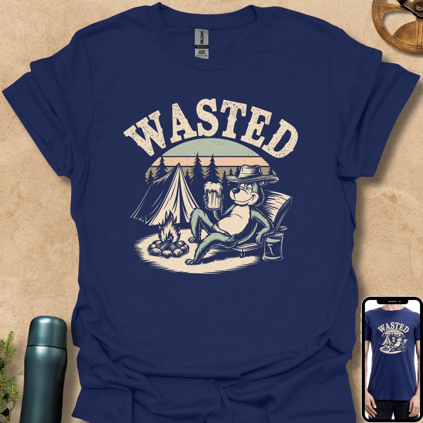 T-Shirt Navy / S WASTED Vintage Camping Vibes