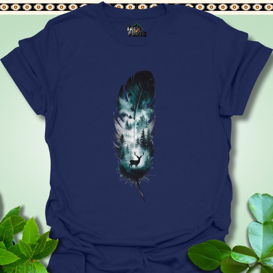 T-Shirt Navy / S Whispers of the Forest Feather