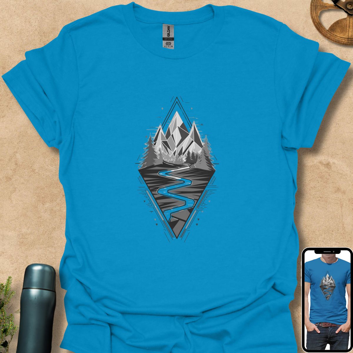 T-Shirt Peaks and Pines Geometry