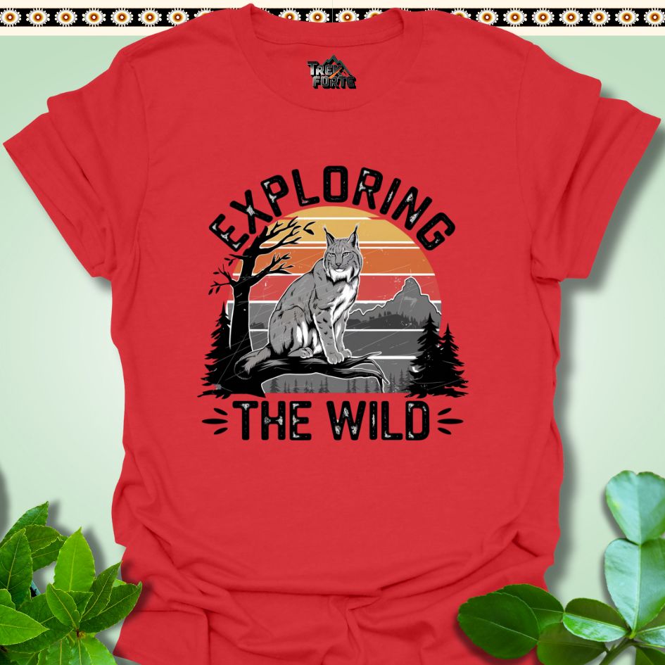 T-Shirt Red / S Exploring The Wild Funny T-Shirt | TrekForte Apparel