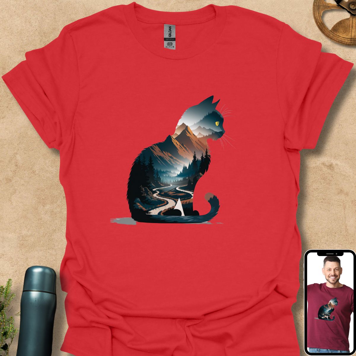 T-Shirt Red / S Mountain Cat Harmony