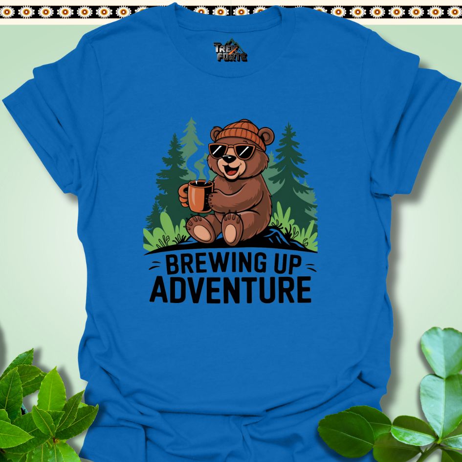 T-Shirt Royal / S Brewing Up Adventure Funny T-Shirt | TrekForte Apparel