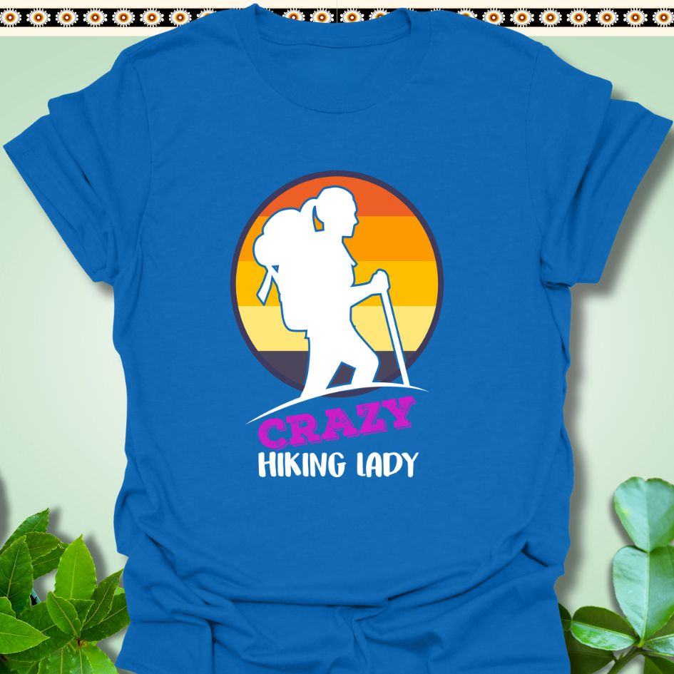 T-Shirt Royal / S Crazy Hiking Lady T-Shirt  TrekForte Adventure Apparel