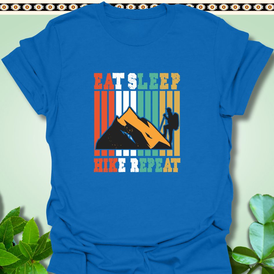 T-Shirt Royal / S Eat Sleep Hike Repeat T-Shirt  TrekForte Adventure Apparel