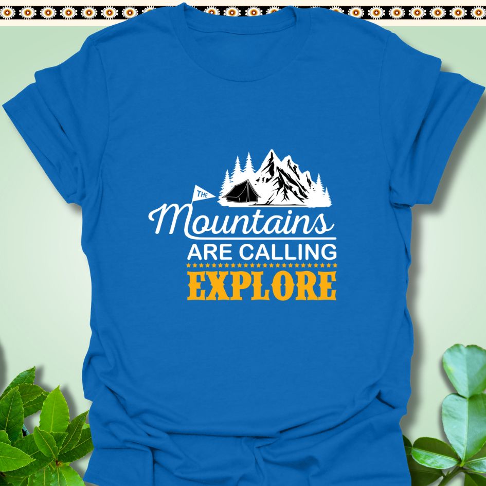 T-Shirt Royal / S Mountains Are Calling Explore T-Shirt  TrekForte Adventure Apparel