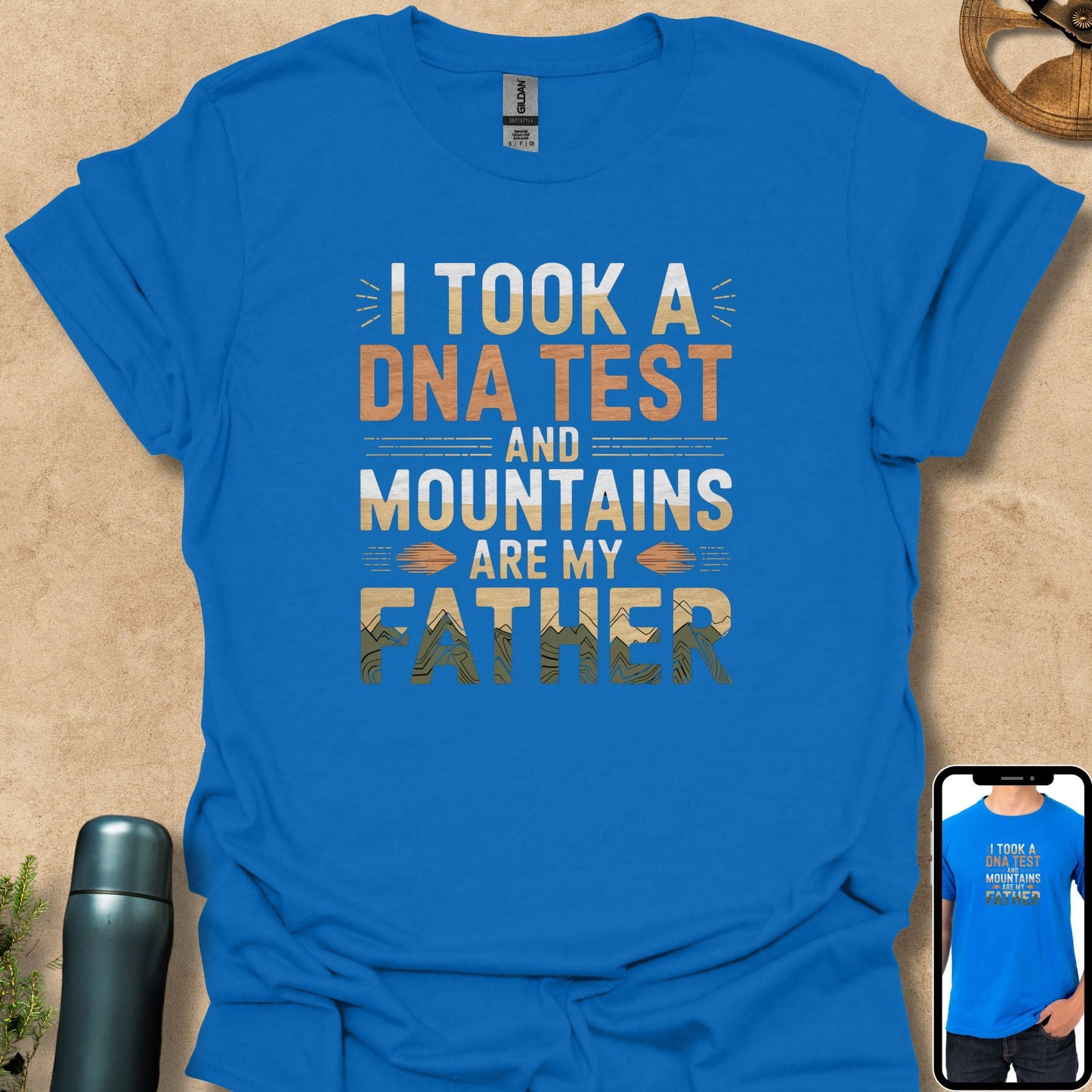 T-Shirt Royal / S Mountains Are My Father