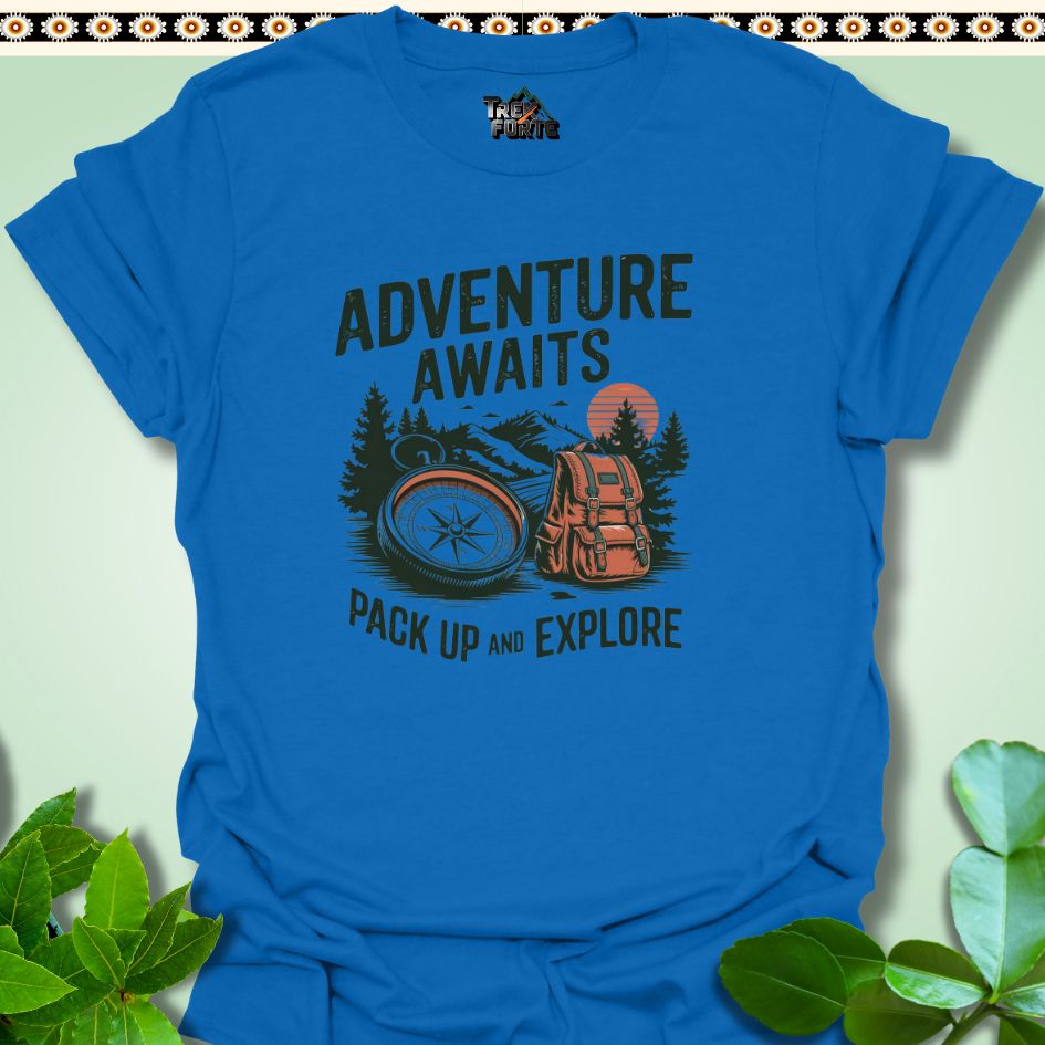 T-Shirt Royal / S Pack Up and Explore Funny T-Shirt | TrekForte Apparel