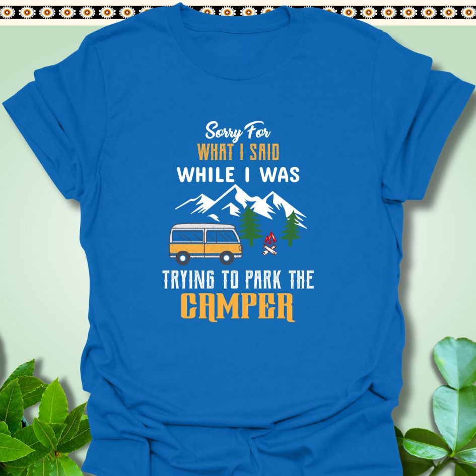 T-Shirt Royal / S Trying To Park The Camper T-Shirt  TrekForte Adventure Apparel