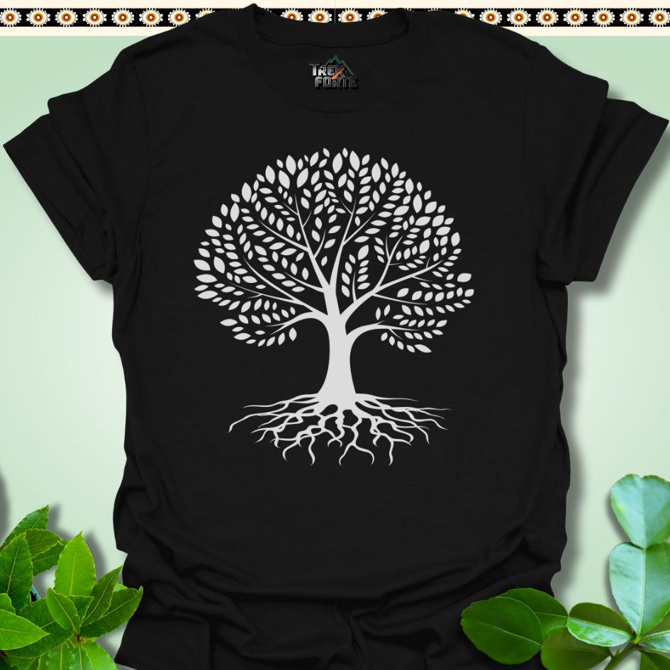 T-Shirt S / Black Rooted Elegance Tree T-Shirt