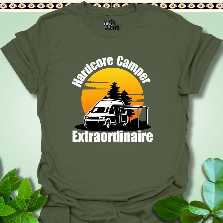 T-Shirt S / Military Green Hardcore Camper Extraordinaire