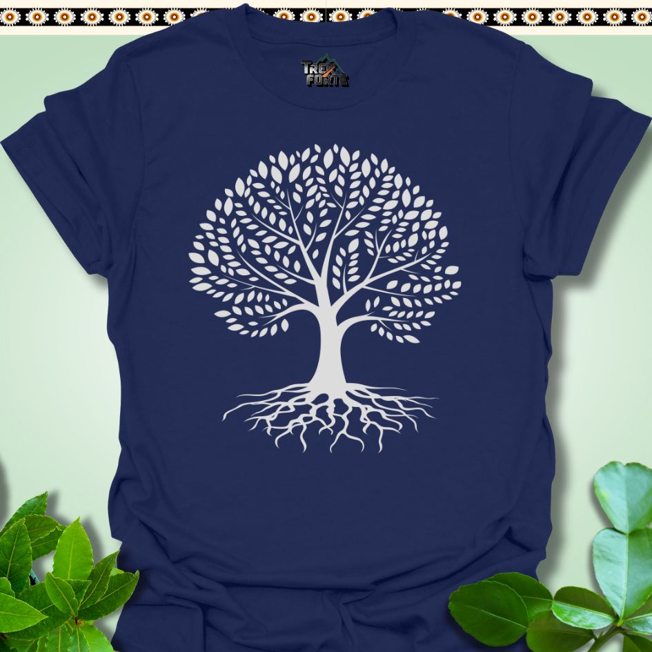 T-Shirt S / Navy Rooted Elegance Tree T-Shirt