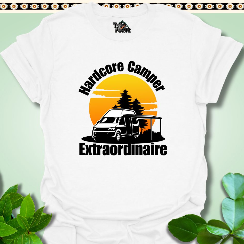 T-Shirt S / White Hardcore Camper Extraordinaire