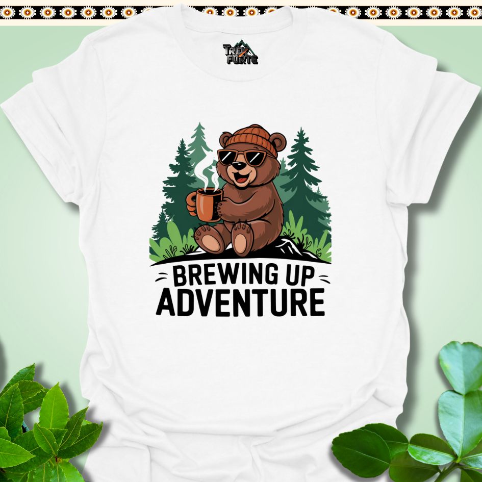 T-Shirt White / S Brewing Up Adventure Funny T-Shirt | TrekForte Apparel