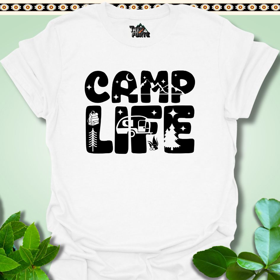 T-Shirt White / S Camping Life Funny T-Shirt | TrekForte Apparel