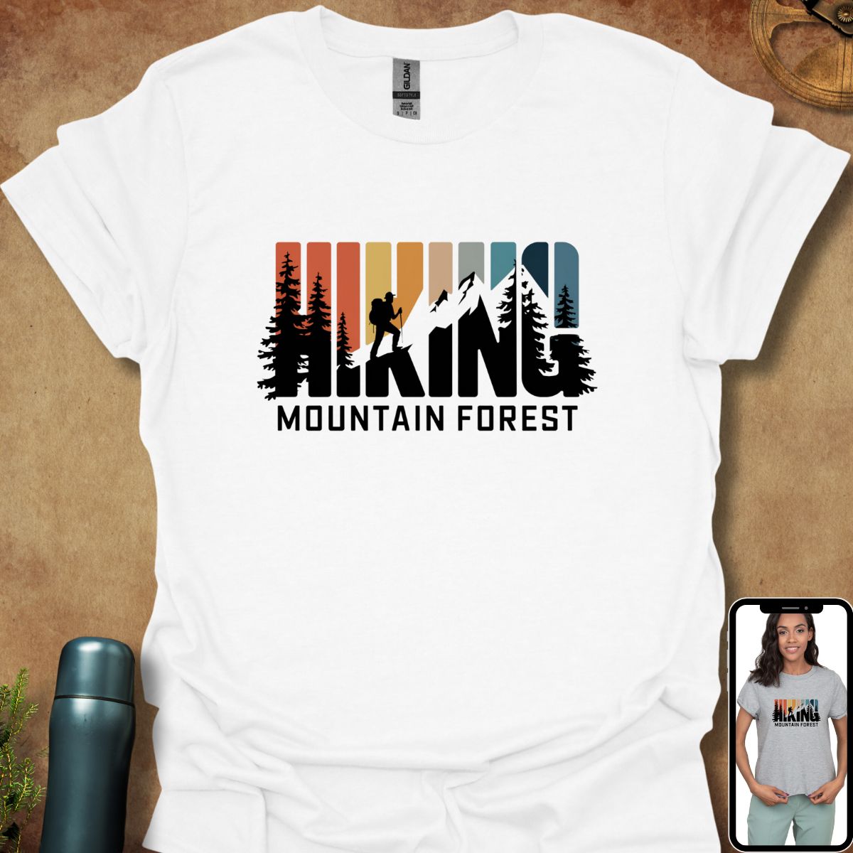 T-Shirt White / S Hiking Mountain Forest