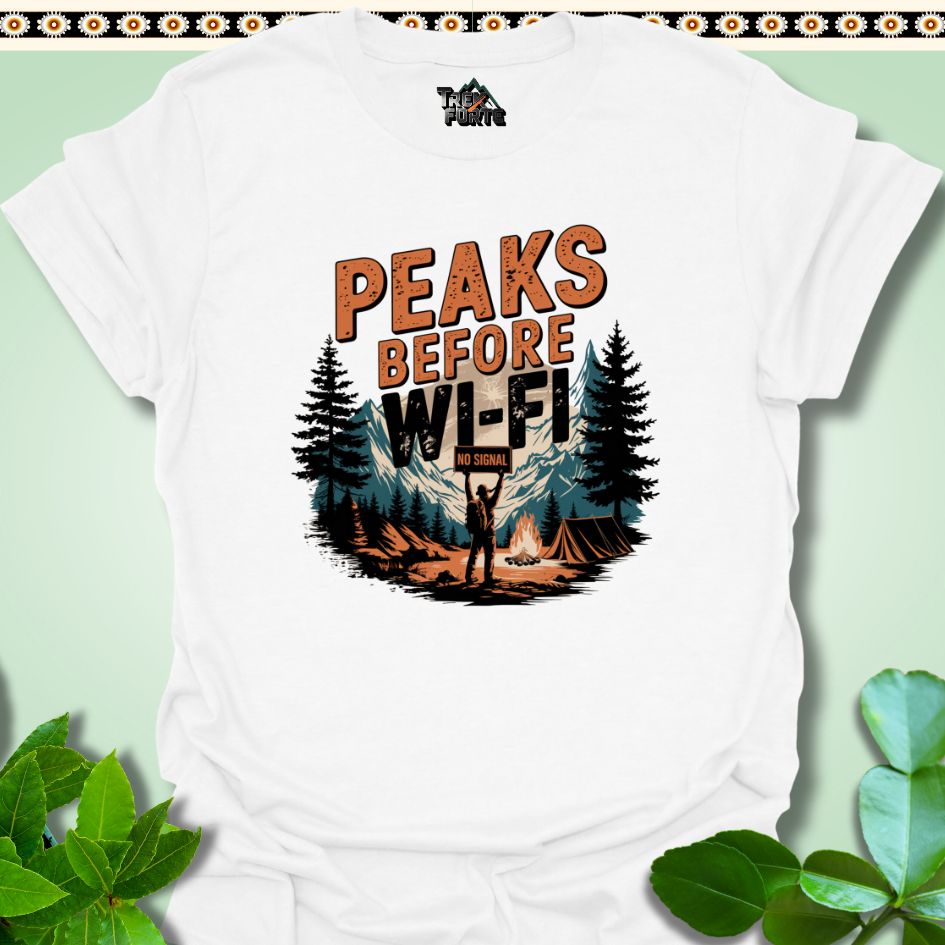 T-Shirt White / S Peaks Before Wi-Fi Funny T-Shirt | TrekForte Apparel